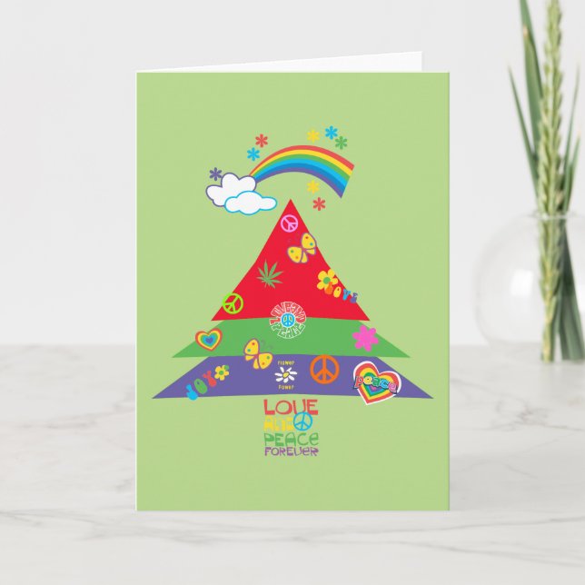 Love and Peace Forever Christmas Holiday Card (Front)