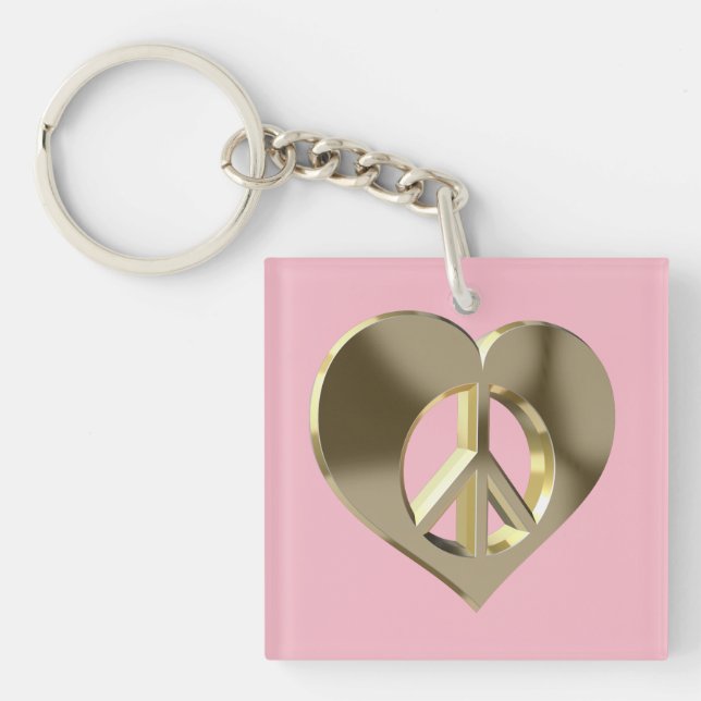 Love and peace key ring (Front)