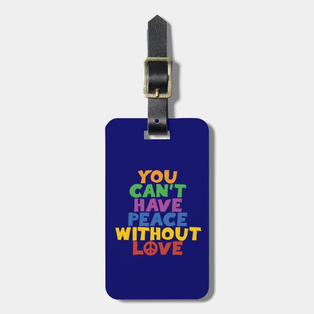 Love and Peace Luggage Tag (Front Vertical)