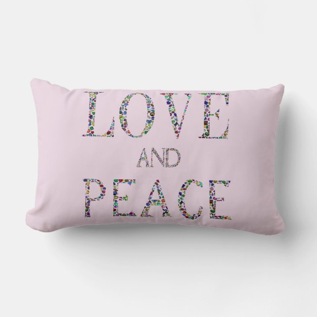Love and Peace Lumbar Cushion (Front)