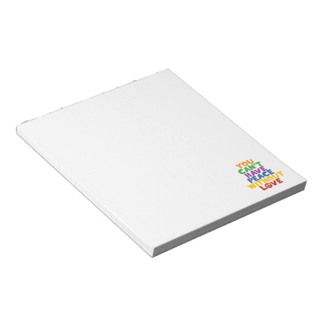 Love and Peace Notepad (Angled)