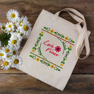 Love and peace romantic Tote Bag