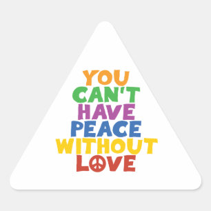 Love and Peace Triangle Sticker
