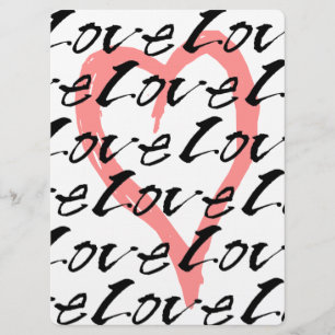Love and Pink Hearts Pretty Wedding Invitation