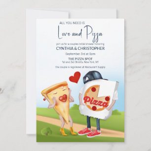 Love and Pizza Funny Invitation