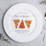 Love and Pizza Rehearsal Dinner Paper Plate<br><div class="desc">Love and Pizza Rehearsal Dinner Paper Plates</div>