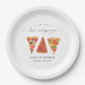 Love and Pizza Rehearsal Dinner Paper Plate (Front)