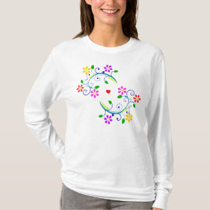 Love and Rainbow-Coloured Flowers White Top