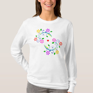 Love and Rainbow-Coloured Flowers White Top