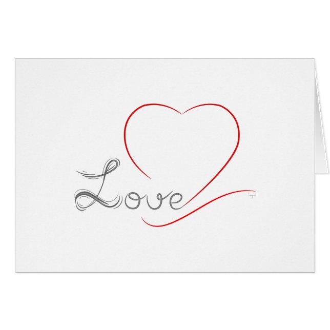 LOVE and red Heart (Front Horizontal)