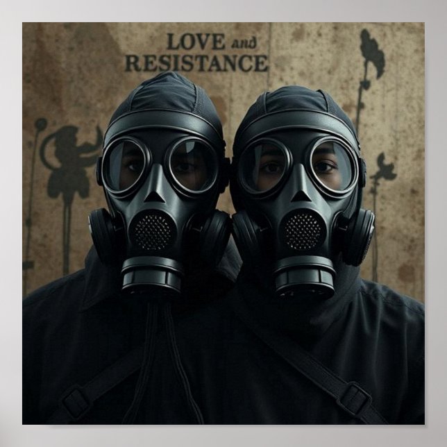 LOVE AND RESISTANCE Contemporary Graphic Poster (Front)