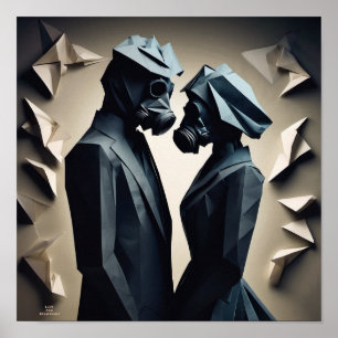 LOVE AND RESISTANCE Origami Poster