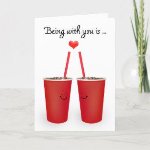 Love and Romance Soda Humor  Holiday Card