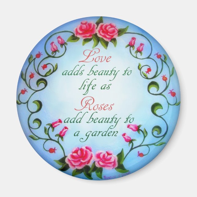 Love and roses magnet (Front)