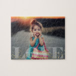 Love and Sparkles Photo Jigsaw Puzzle<br><div class="desc">Simple and chic full bleed photo design.</div>