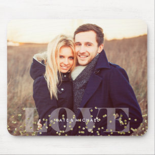 Love and Sparkles Photo Mouse Pad