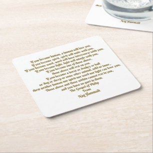 Love and Spirit Square Paper Coaster