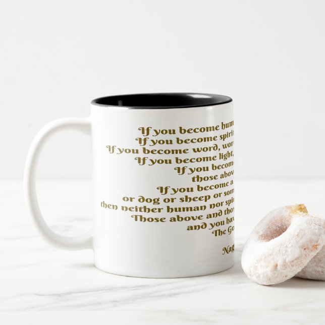 Love and Spirit Two-Tone Coffee Mug (With Donut)