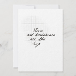 Love and tenderness quote card