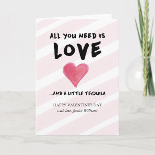 Love and Tequila Valentine's Day Holiday Card