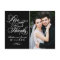 Love and Thanks Black Wedding Photo Thank You