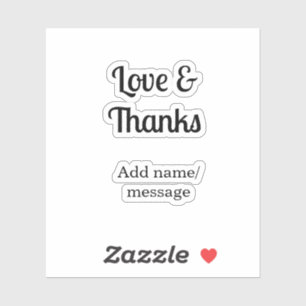 Love and thanks business name text message