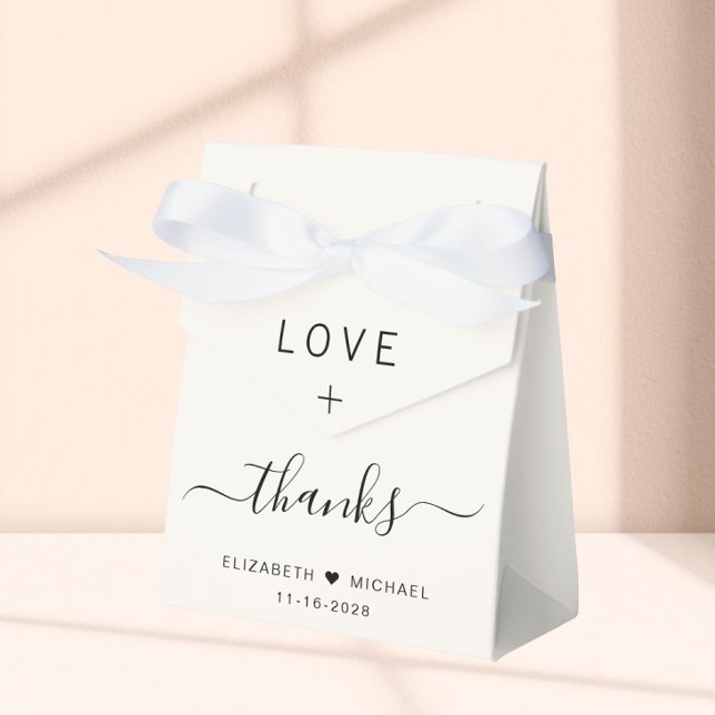 Love And Thanks Cream Wedding Favour Box (Creator Uploaded)
