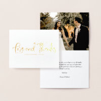 Love And Thanks Cute Wedding Thank You Photo