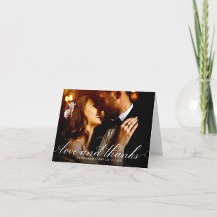 Love And Thanks Elegant Wedding Thank You Photo