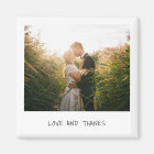 Love and Thanks Photo Casual Handwriting Wedding
