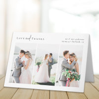 Love and Thanks Photo Collage Wedding Folded