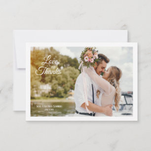Love and Thanks Photo Wedding Card