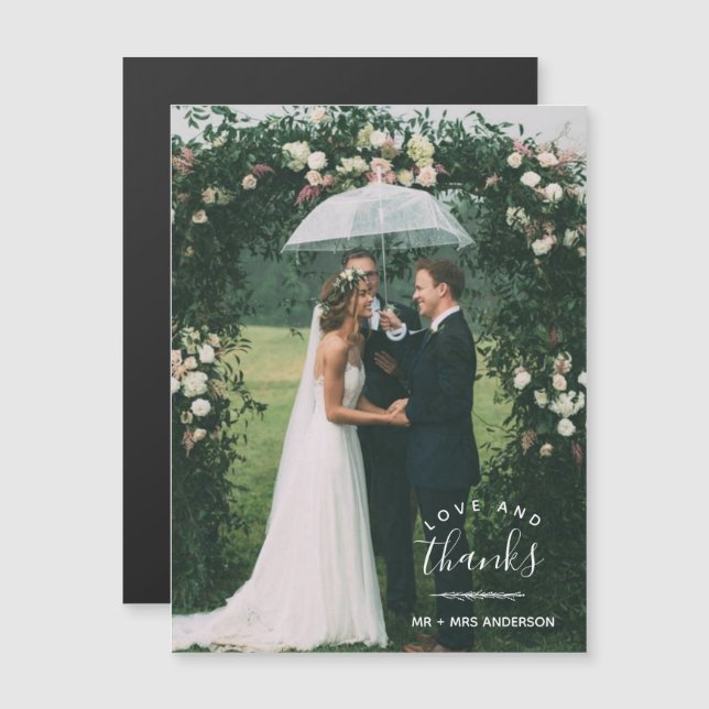 Love and Thanks Photo Wedding Thank You  (Front/Back)