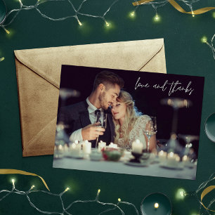 Love and Thanks Photo Wedding Thank You Card