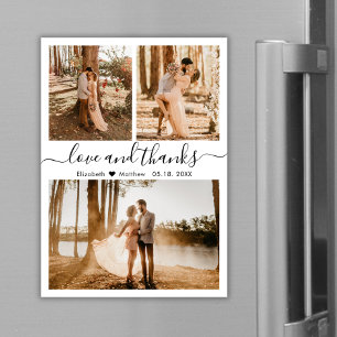 Love and Thanks Photo Wedding Thank You Magnet