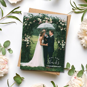 Love and Thanks Photo Wedding Thank You Postcards