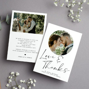 Love and thanks printable 2 photo wedding invitation