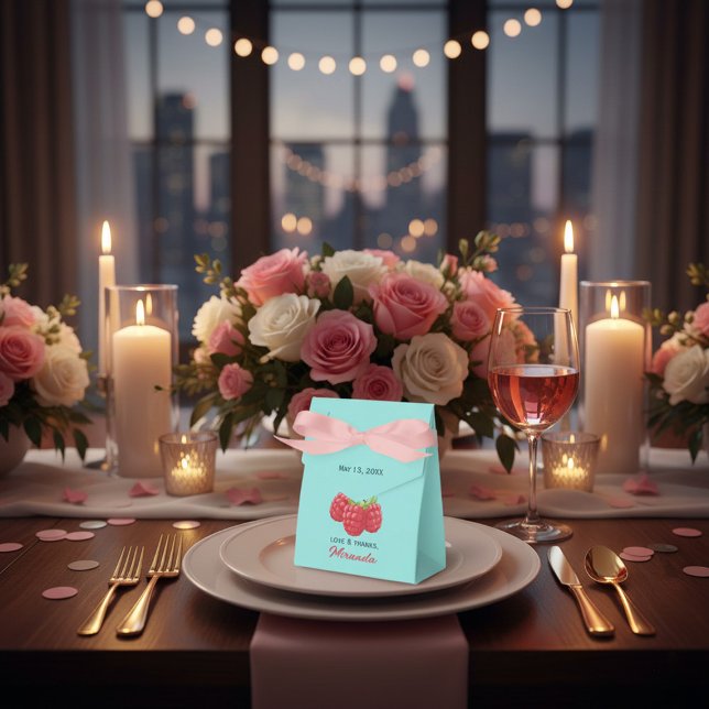 Love and Thanks Raspberry Custom  Favour Box (Creator Uploaded)