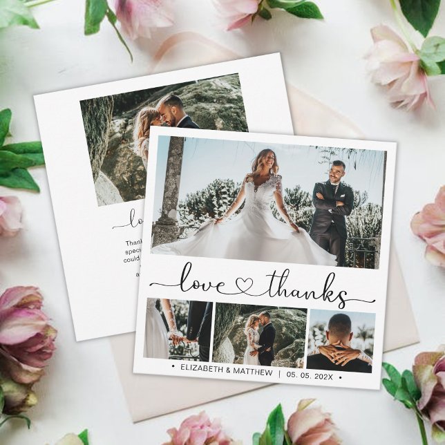 Love and Thanks Script 4 Photo Collage Wedding (Creator Uploaded)
