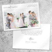 Love and Thanks Script Photo Collage Wedding