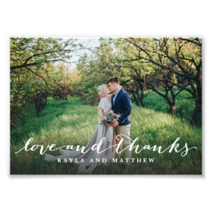 Love and Thanks Simple Script Full Bleed Photo