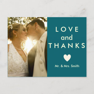 Love and Thanks Thank you Postcard