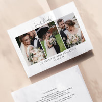 Love and thanks Wedding Day Photo Collage