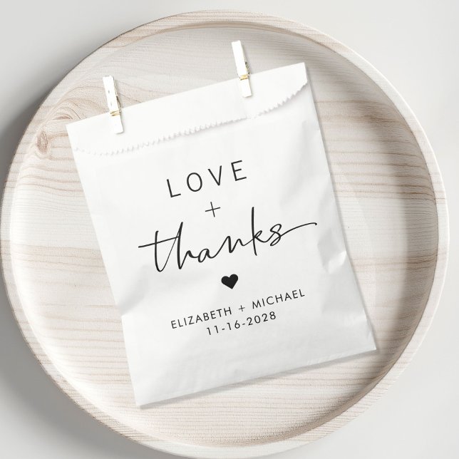 Love And Thanks Wedding Favour Bags (Creator Uploaded)