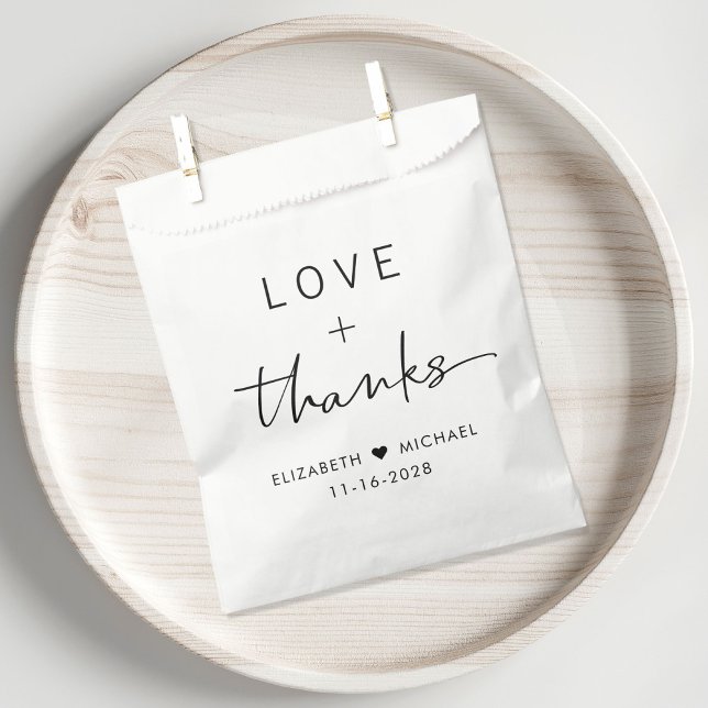 Love And Thanks Wedding Favour Bags (Creator Uploaded)