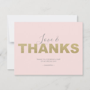 Love and Thanks X and O Thank You Card