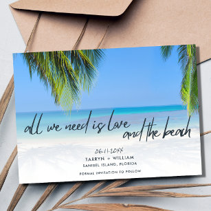 Love and the Beach Destination Wedding  Save The Date