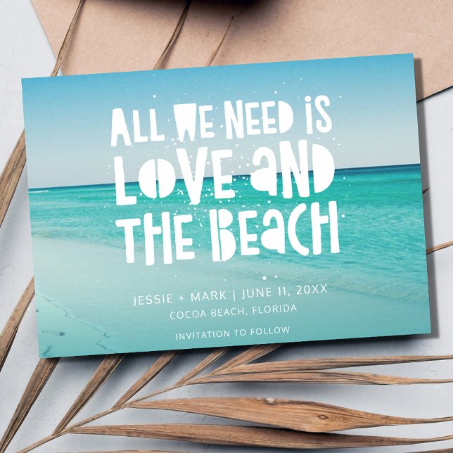 Love and the Beach Destination Wedding  Save The Date (Love and the Beach Destination Wedding Save The Date)