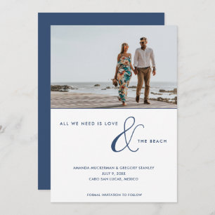 Love and the Beach Photo Beach Wedding  Save The Date
