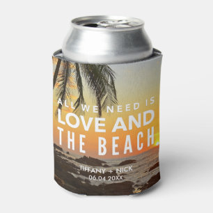 Love and The Beach Wedding Day Favours Can Cooler